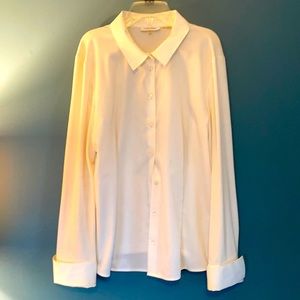 Calvin button down with cotton stretchy sleeves, ultra comfort yet professional